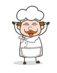 Cartoon Chef Teasing Funny Face