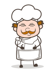 Cartoon Chef Smiling on Joke Vector