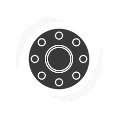  Isolated black spinner icon.
