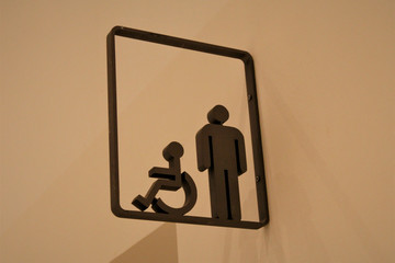 Public restroom signs 
