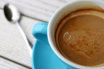 Blue coffee cup