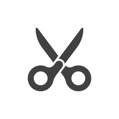 Scissors icon vector, filled flat sign, solid pictogram isolated on white. Cut symbol, logo illustration. Pixel perfect vector graphics