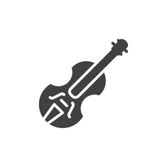 Obraz premium Violin icon vector, filled flat sign, solid pictogram isolated on white. Symbol, logo illustration. Pixel perfect vector graphics