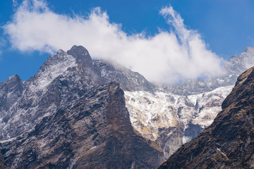Landscape on the road trip to Annapurna Base Camp Nepal