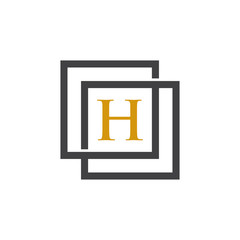luxury letter h logo template