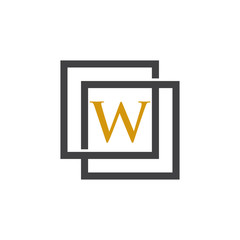 luxury letter w logo template