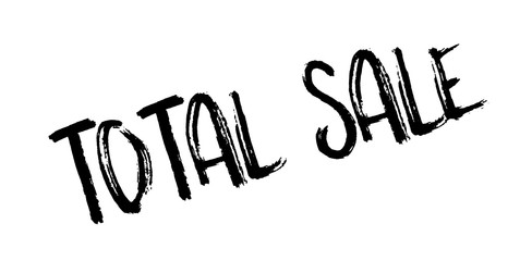 Total Sale rubber stamp. Grunge design with dust scratches. Effects can be easily removed for a clean, crisp look. Color is easily changed.