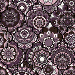 Seamless pattern. Vintage decorative elements. Hand drawn background. Islam, Arabic, Indian, ottoman motifs. Perfect for printing on fabric or paper.