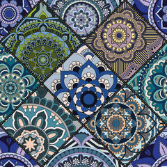 Seamless pattern. Vintage decorative elements. Hand drawn background. Islam, Arabic, Indian, ottoman motifs. Perfect for printing on fabric or paper.