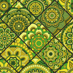 Seamless pattern. Vintage decorative elements. Hand drawn background. Islam, Arabic, Indian, ottoman motifs. Perfect for printing on fabric or paper.
