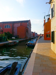 Fototapeta na wymiar colorful rural buildings of Island Burano Venice Italy