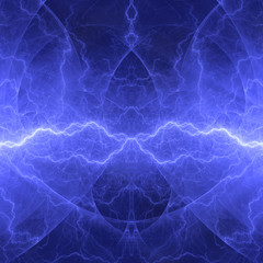 Plasma and electrical background, blue lightning