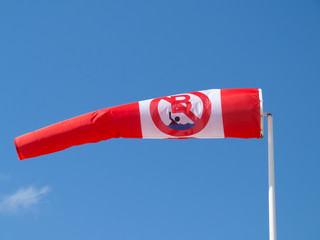 No Swimming Windsock