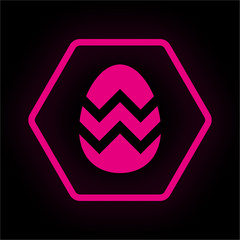 Neon Button Polygon - Osterei