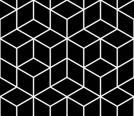 Vector seamless pattern. Modern stylish texture. Geometric pattern with hexagonal tiles.