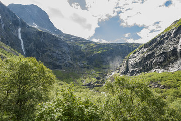 Fototapeta na wymiar Trollstigen switchback road in Norway