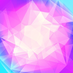 Gradient abstract square triangle background. Cool ice colored polygonal backdrop for business presentation. Soft gradient color transition for mobile application and web. Trendy geometric banner.