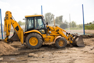 the excavator is on the site