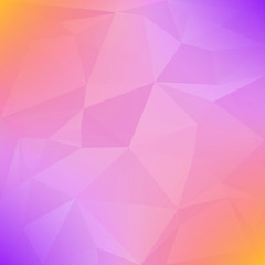 Gradient abstract square triangle background. Tender smooth polygonal backdrop for business presentation. Soft gradient color transition for mobile application and web. Geometric colorful banner.