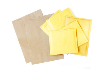  set of envelopes isolated on white