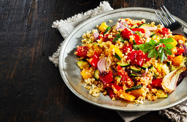 Quinoa salad on plate