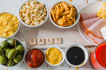 Selection of salt high in salt