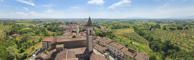 Toskana-Panorama, Vinci im Chianti-Gebiet (Geburtsort von Leonardo da Vinci)