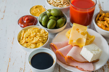 Selection of salt high in salt