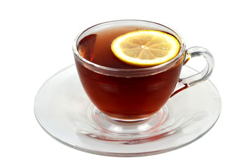 Cup of tea isolated on white background