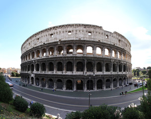 Fototapeta na wymiar Colosseum in Rome fisheye