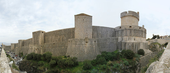 Naklejka premium Walls of Dubrovnik Croatia