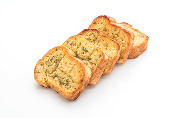 garlic bread on white background