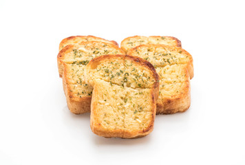 garlic bread on white background
