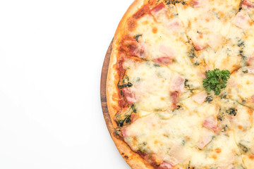 spinach and bacon pizza