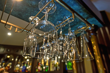 Luxury wine and champagne glasses