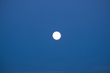 Clear moon in clear sky