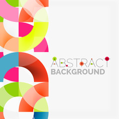 Colorful rings on grey background, modern geometric pattern design