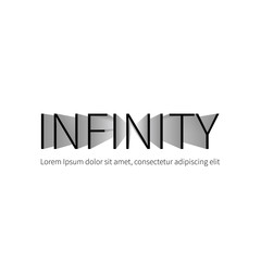 Fototapeta premium Infinity logo template. Vector logotype isolated on white background. Vector illustration with illusion of depth.