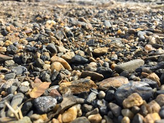 Black and yellow stones