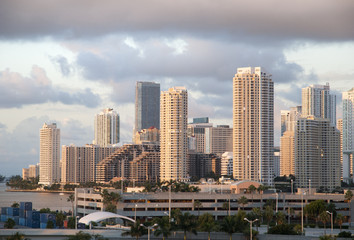 Fototapeta na wymiar Miami Cloudy Morning