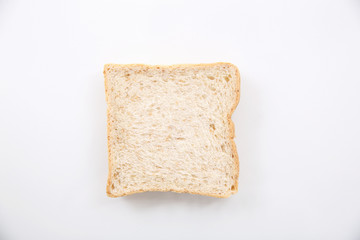 sliced cereals bread isolated on white background