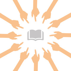 Viele Hände zeigen auf - Buch