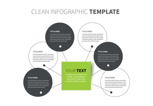 Seven Section Connected Circles Infographic Layout