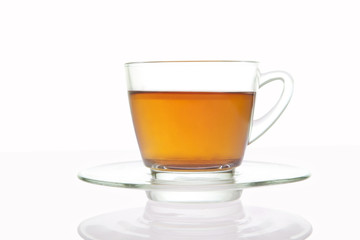 Tea in a glass cup