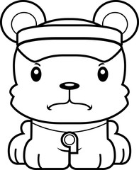 Cartoon Angry Lifeguard Bear
