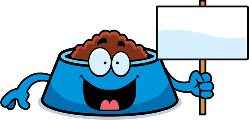 Cartoon Dog Bowl Sign