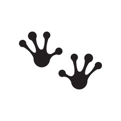 hand foot frog vector logo - obrazy, fototapety, plakaty