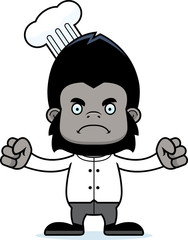 Cartoon Angry Chef Gorilla
