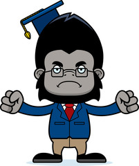 Cartoon Angry Teacher Gorilla