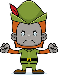 Cartoon Angry Robin Hood Orangutan
